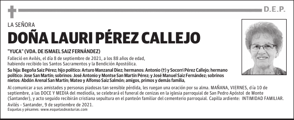 DOÑA LAURI PÉREZ CALLEJO