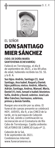 DON SANTIAGO MIER SÁNCHEZ