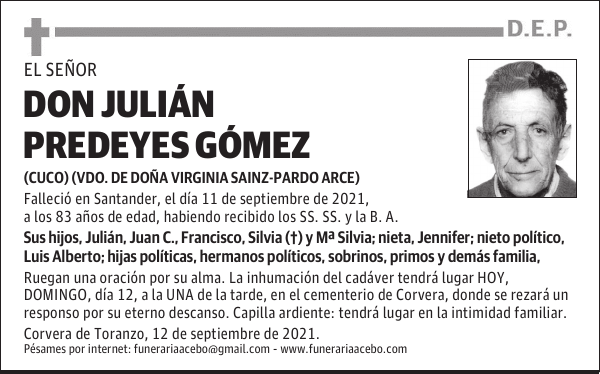 DON JULIÁN PREDEYES GÓMEZ
