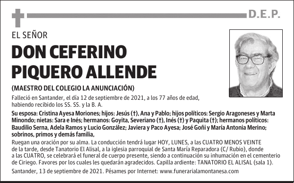 DON CEFERINO PIQUERO ALLENDE
