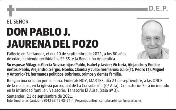 DON PABLO J. JAURENA DEL POZO