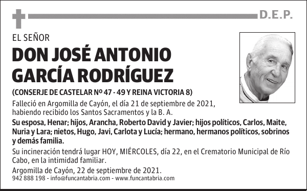 DON JOSÉ ANTONIO GARCÍA RODRÍGUEZ