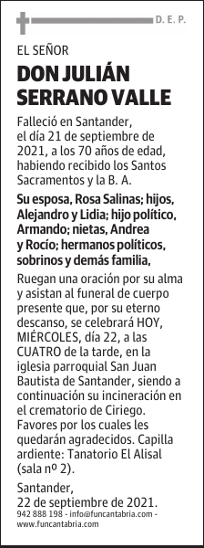 DON JULIÁN SERRANO VALLE