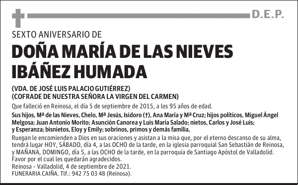 DOÑA MARÍA DE LAS NIEVES IBÁÑEZ HUMADA