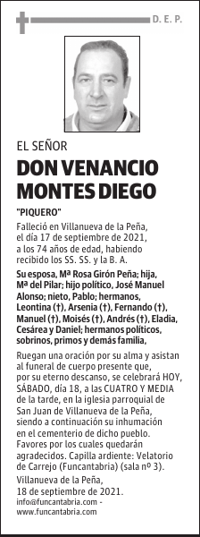 DON VENANCIO MONTES DIEGO