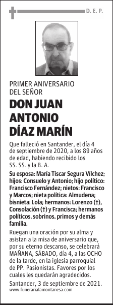 DON JUAN ANTONIO DÍAZ MARÍN