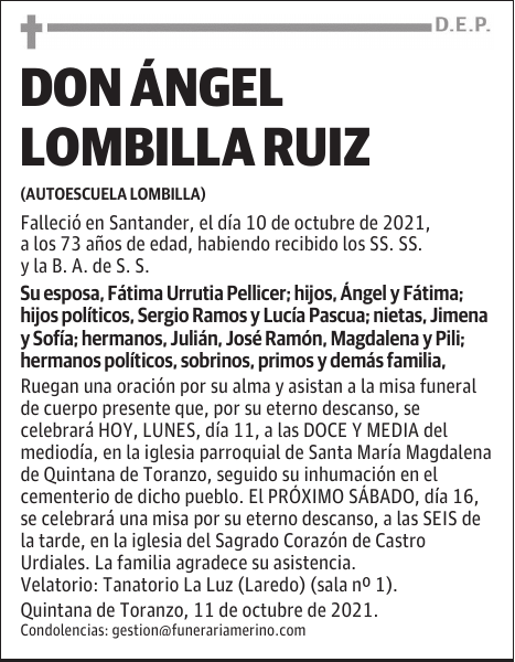DON ÁNGEL LOMBILLA RUIZ
