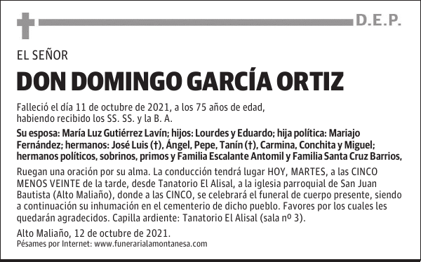DON DOMINGO GARCÍA ORTIZ