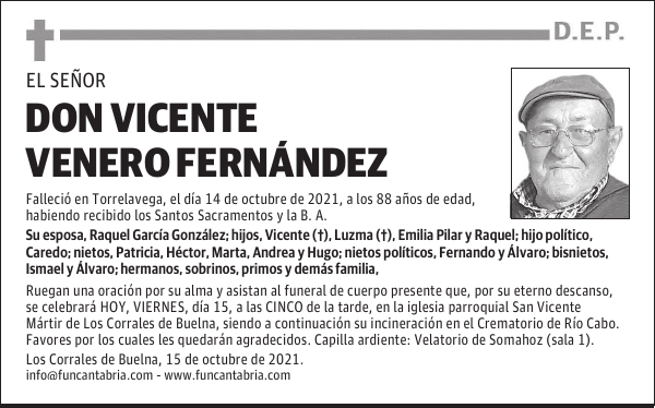 DON VICENTE VENERO FERNÁNDEZ