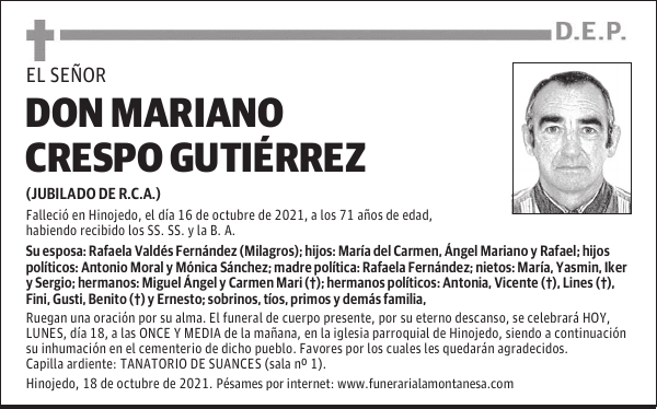 DON MARIANO CRESPO GUTIÉRREZ