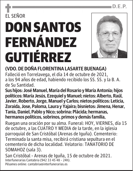 DON SANTOS FERNÁNDEZ GUTIÉRREZ