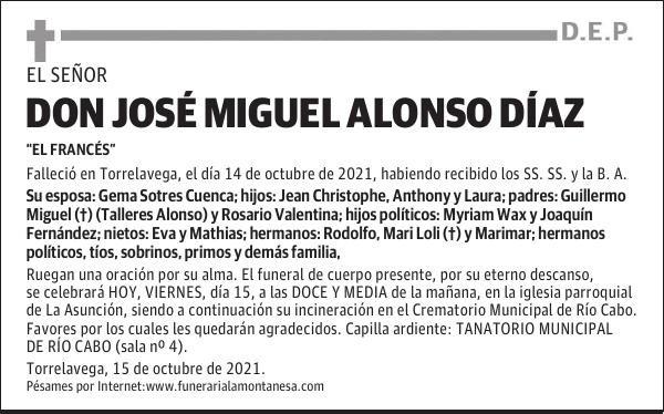 DON JOSÉ MIGUEL ALONSO DÍAZ