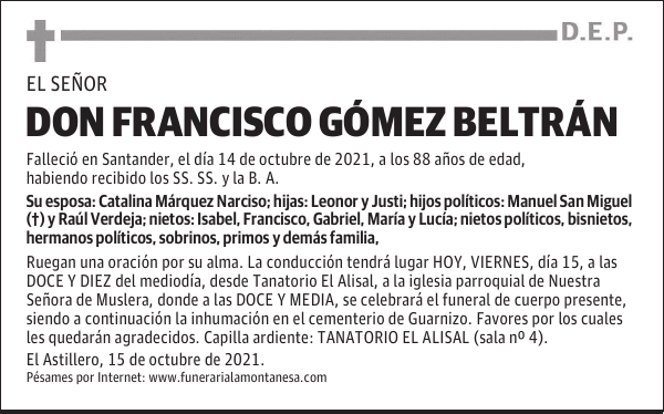 DON FRANCISCO GÓMEZ BELTRÁN