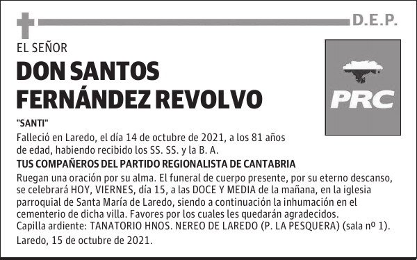 DON SANTOS FERNÁNDEZ REVOLVO