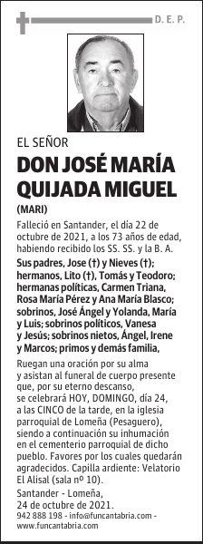 DON JOSÉ MARÍA QUIJADA MIGUEL
