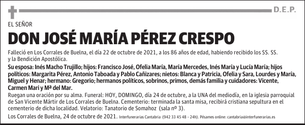 DON JOSÉ MARÍA PÉREZ CRESPO