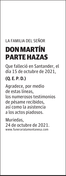 DON MARTÍN PARTE HAZAS
