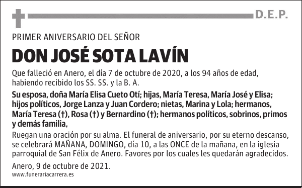 DON JOSÉ SOTA LAVÍN
