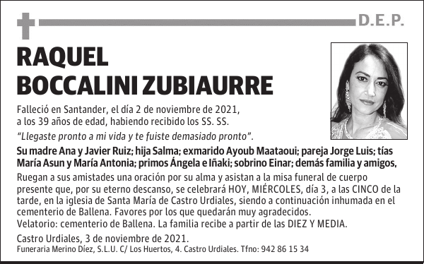 RAQUEL BOCCALINI ZUBIAURRE