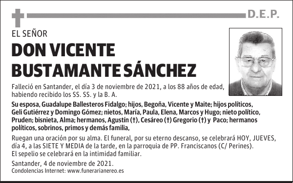 DON VICENTE BUSTAMANTE SÁNCHEZ