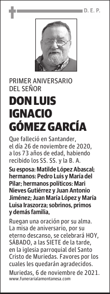 DON LUIS IGNACIO GÓMEZ GARCÍA