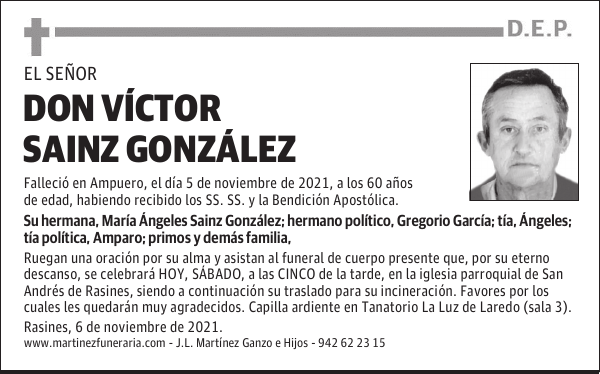 DON VÍCTOR SAINZ GONZÁLEZ