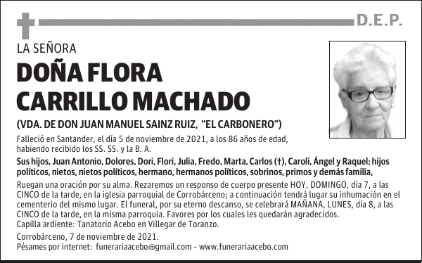 DOÑA FLORA CARRILLO MACHADO