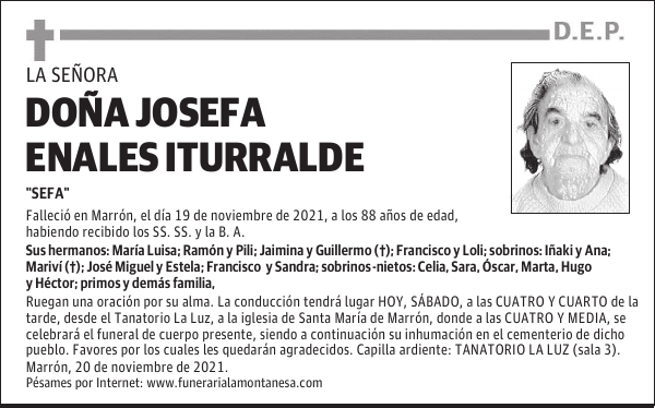 DOÑA JOSEFA ENALES ITURRALDE