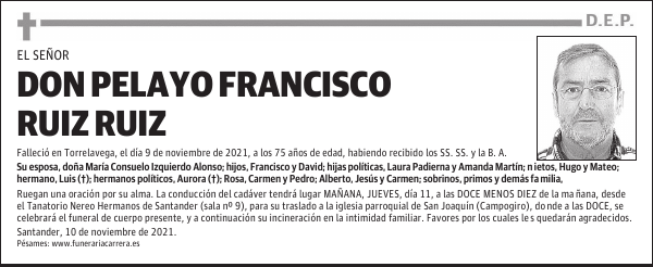 DON PELAYO FRANCISCO RUIZ RUIZ