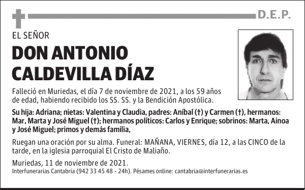 DON ANTONIO CALDEVILLA DÍAZ