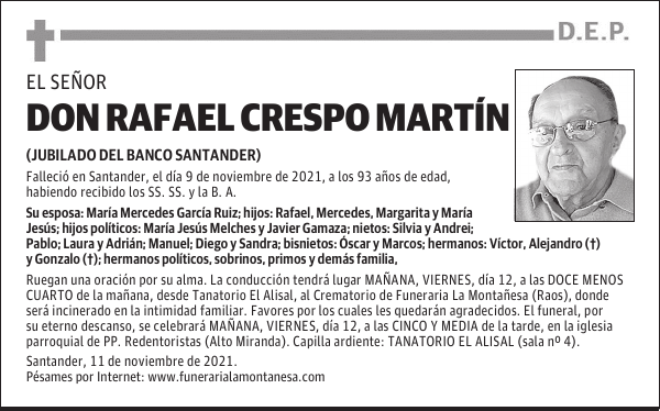 DON RAFAEL CRESPO MARTÍN