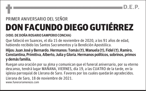 DON FACUNDO DIEGO GUTIÉRREZ