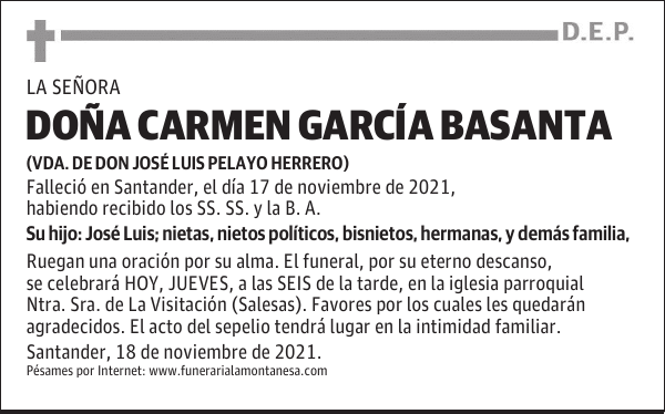 DOÑA CARMEN GARCÍA BASANTA