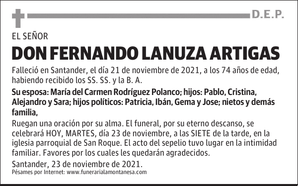 DON FERNANDO LANUZA ARTIGAS