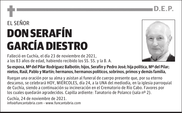 DON SERAFÍN GARCÍA DIESTRO