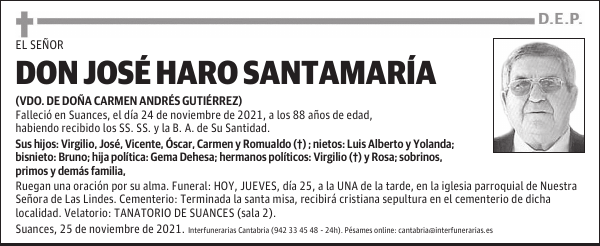 DON JOSÉ HARO SANTAMARÍA