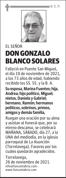 DON GONZALO BLANCO SOLARES