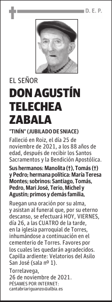 DON AGUSTÍN TELECHEA ZABALA