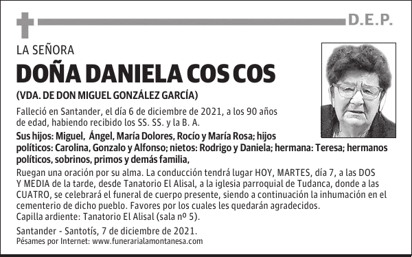 DOÑA DANIELA COS COS