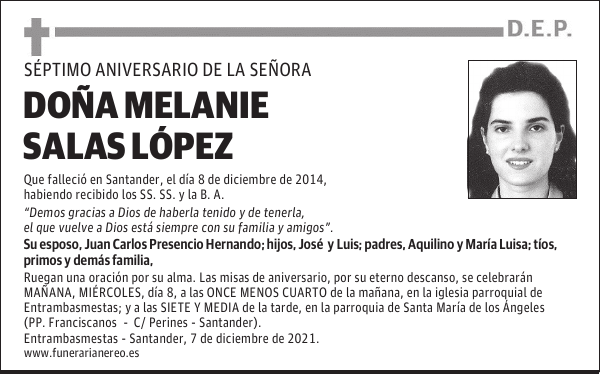 DOÑA MELANIE SALAS LÓPEZ