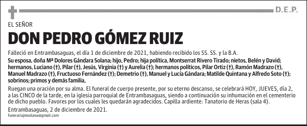 DON PEDRO GÓMEZ RUIZ