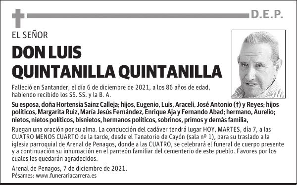 DON LUIS QUINTANILLA QUINTANILLA