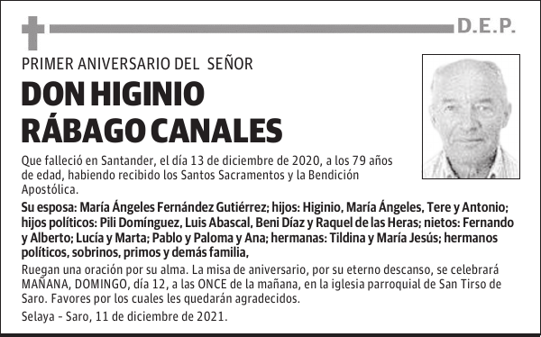 DON HIGINIO RÁBAGO CANALES