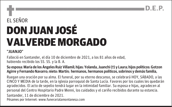 DON JUAN JOSÉ VALVERDE MORGADO
