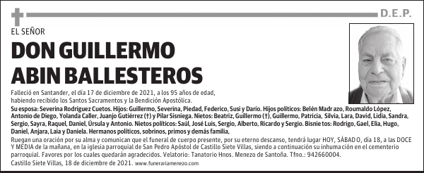 DON GUILLERMO ABIN BALLESTEROS