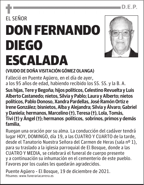 DON FERNANDO DIEGO ESCALADA