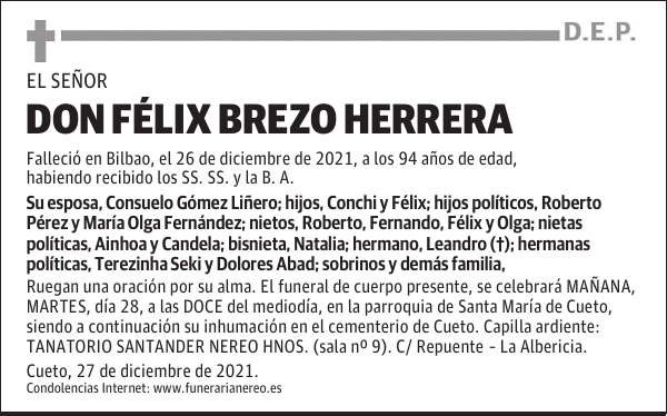 DON FÉLIX BREZO HERRERA