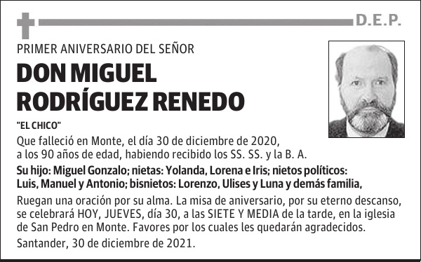DON MIGUEL RODRÍGUEZ RENEDO