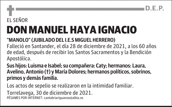DON MANUEL HAYA IGNACIO