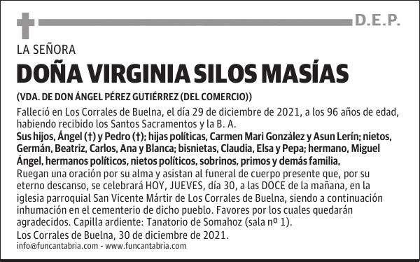 DOÑA VIRGINIA SILOS MASÍAS